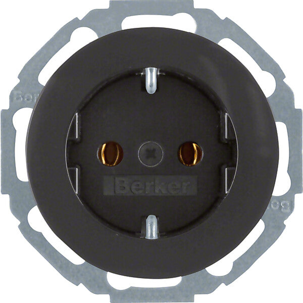 Hager/Berk SCHUKO-Steckdose sw/gl 47452045
